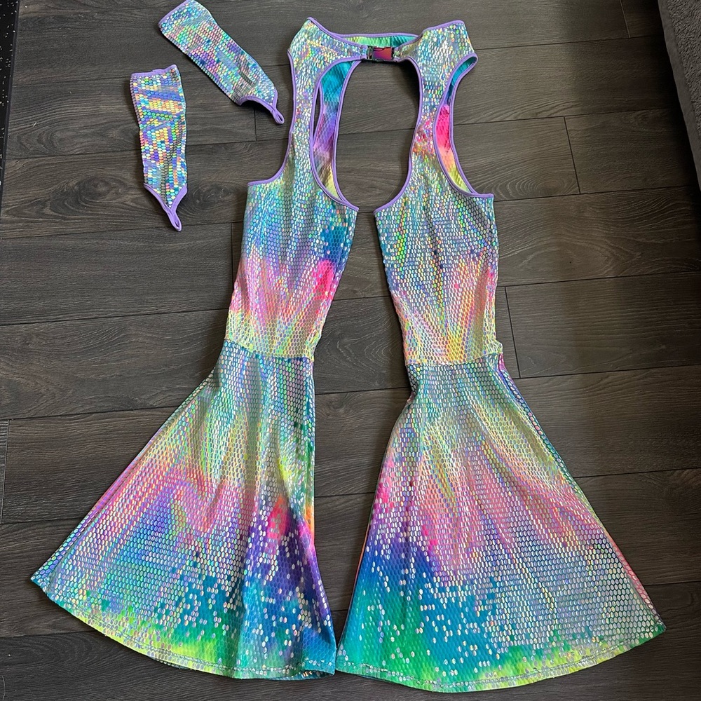 J VALENTINE HONEYCOMB HOLOGRAPHIC CHAPS